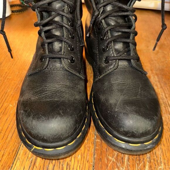 Dr. Martens 1460 Pascal Women's Black Combat Boots Size 6 - Picture 9 of 12